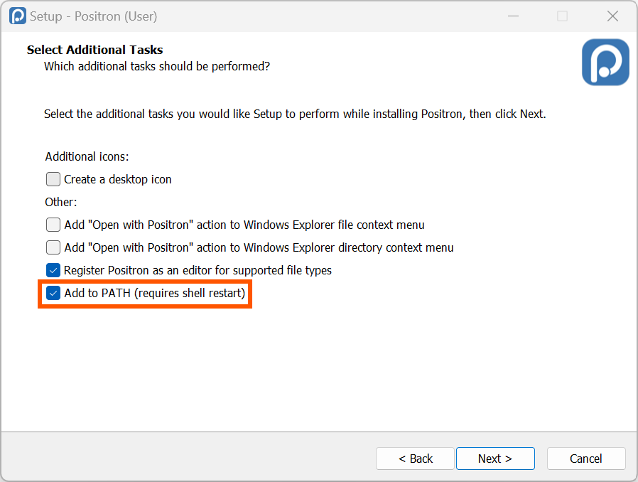 Windows installer option Add to PATH
